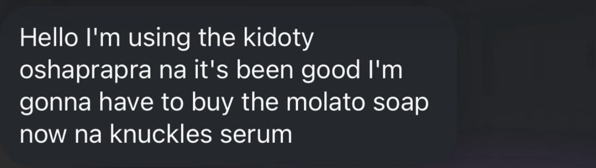 Kidoty Skin Care Oshaprapra customer feedback